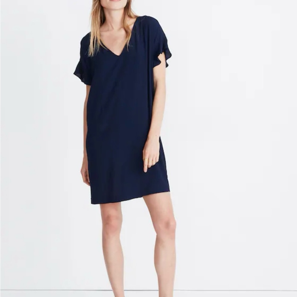 Madewell Ruffle Sleeve Easy Dress